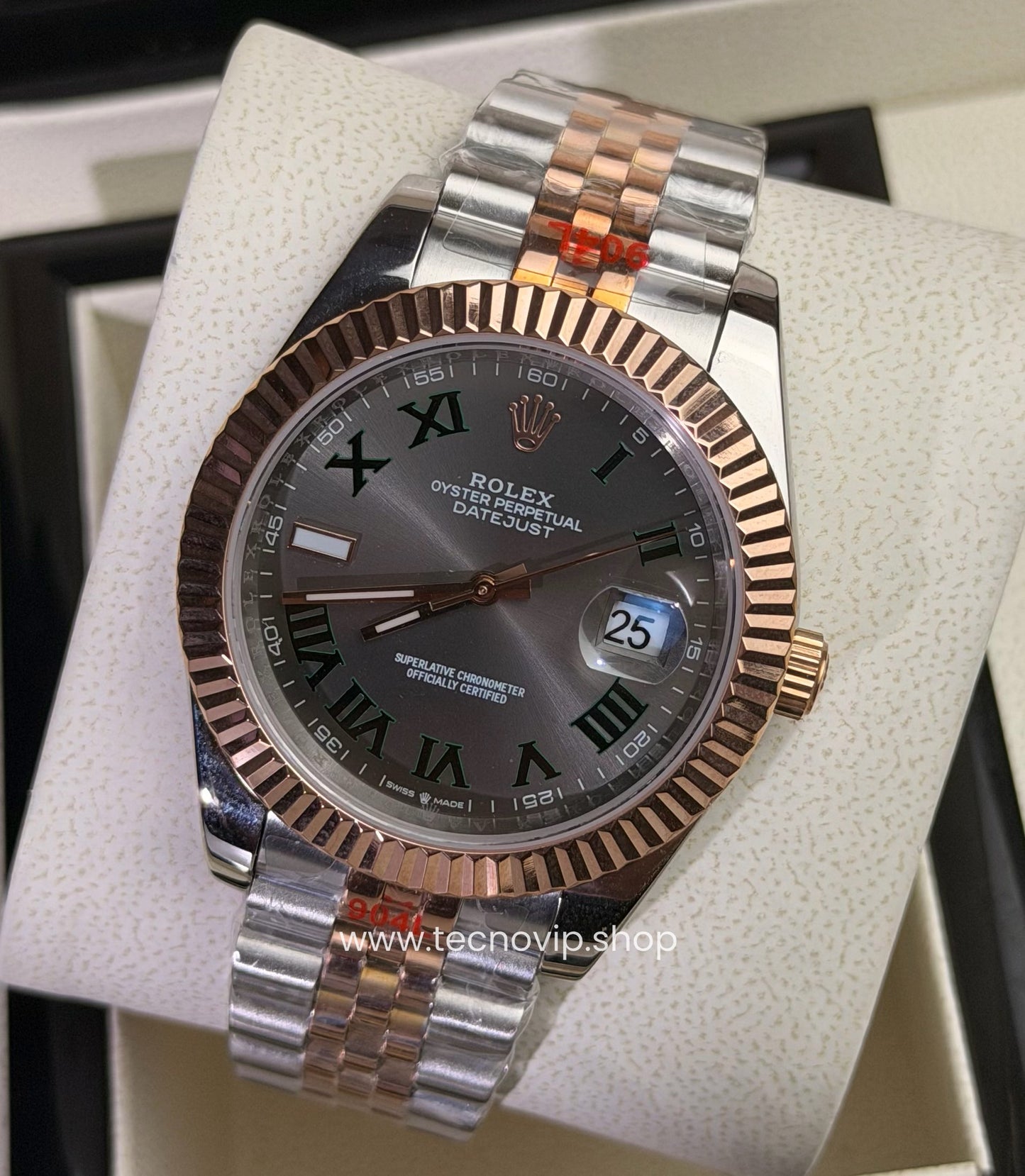 ROLEX DATEJUST WIMBLEDON COMBINED ROSE GOLD AAA+ (OPCIÓN A FULL SET)