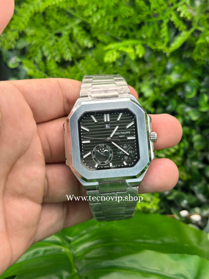 PATEK PHILIPPE CUBITUS SILVER AND GREEN SEMIAUTOMÁTICO