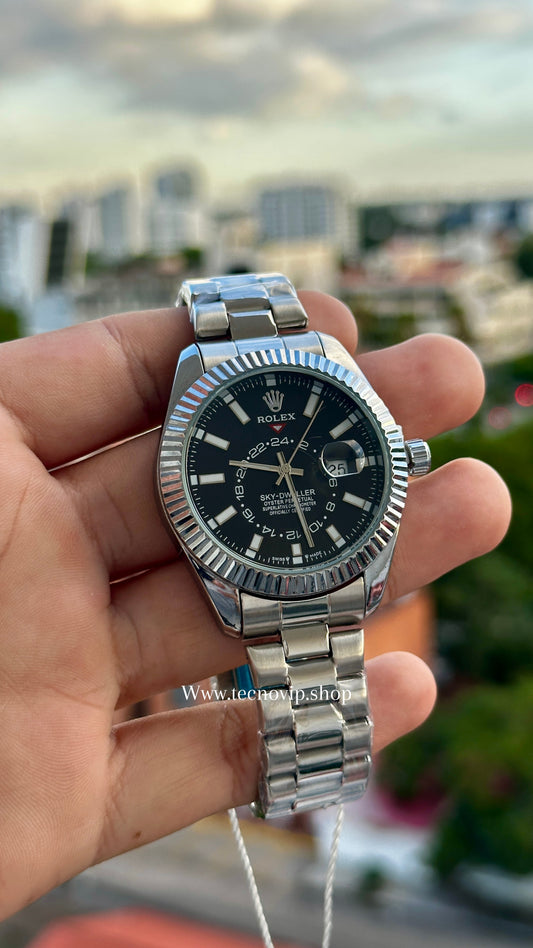 ROLEX SKYDWELLER SILVER AND BLACK SEMIAUTOMÁTICO