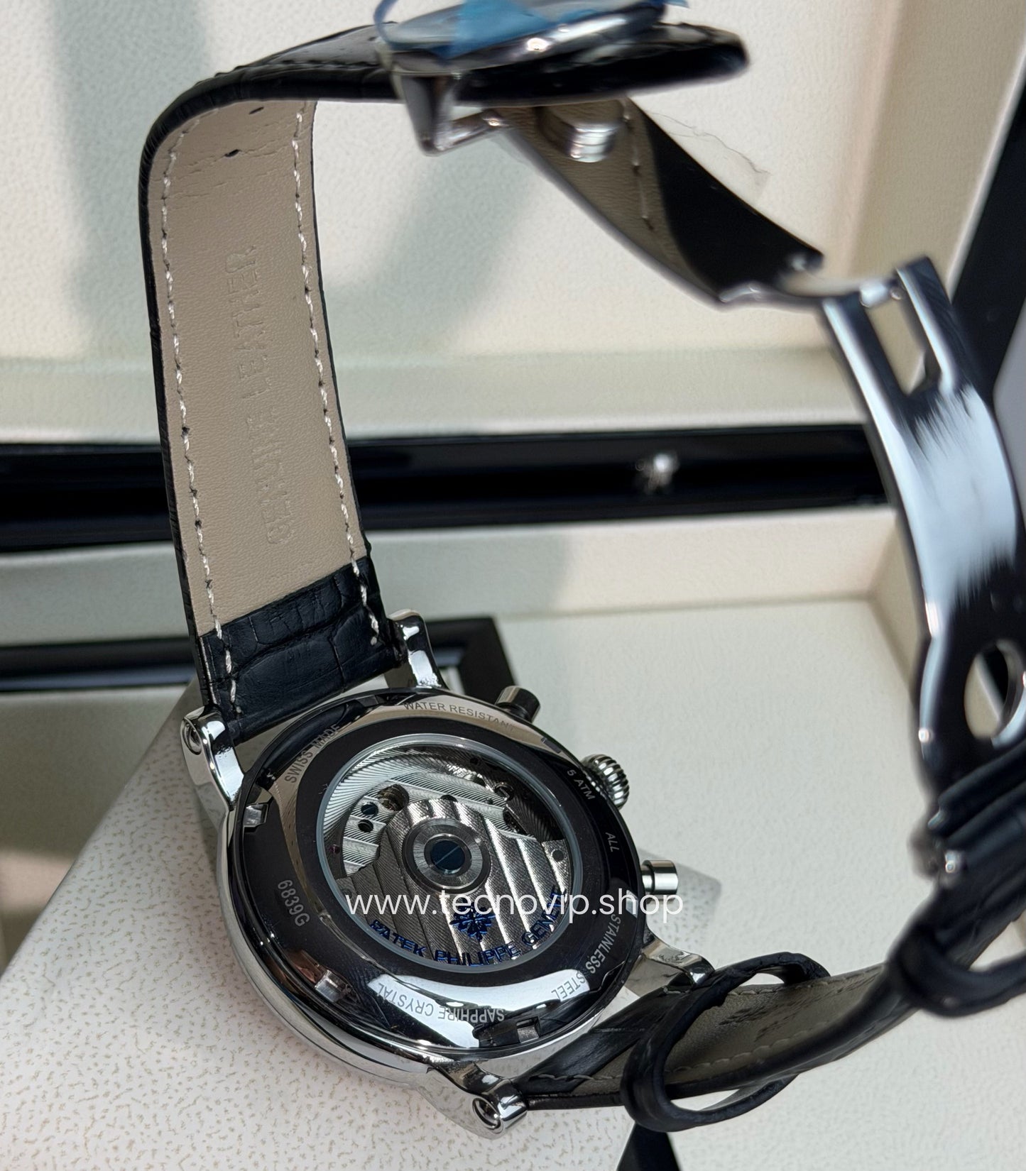 PATEK PHILLIPE COMPLICATION MOONDAY BLACK  AND SILVER AAA+ (OPCIÓN A FULL SET)