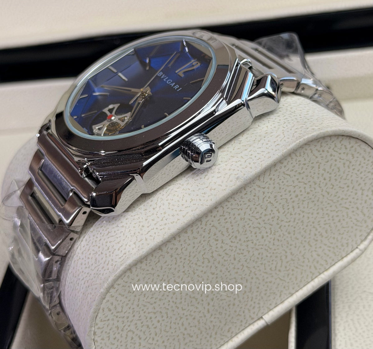 Bvlgari Octo Roma Silver And Blue