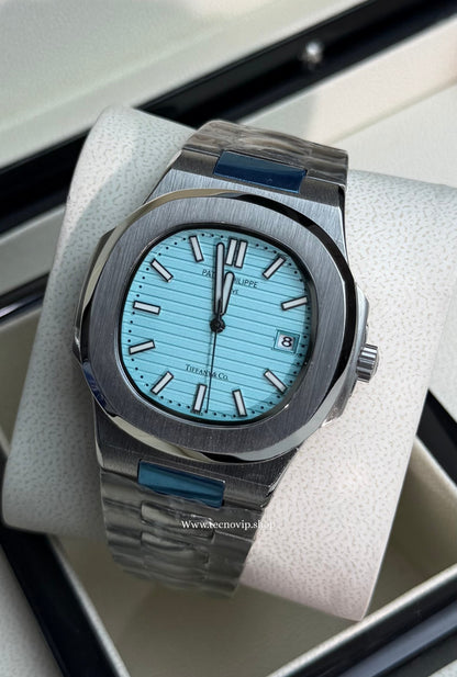 PATEK PHILLIPE NAUTILUS SILVER AND TIFFANY  AAA+ (OPCIÓN A FULL SET)