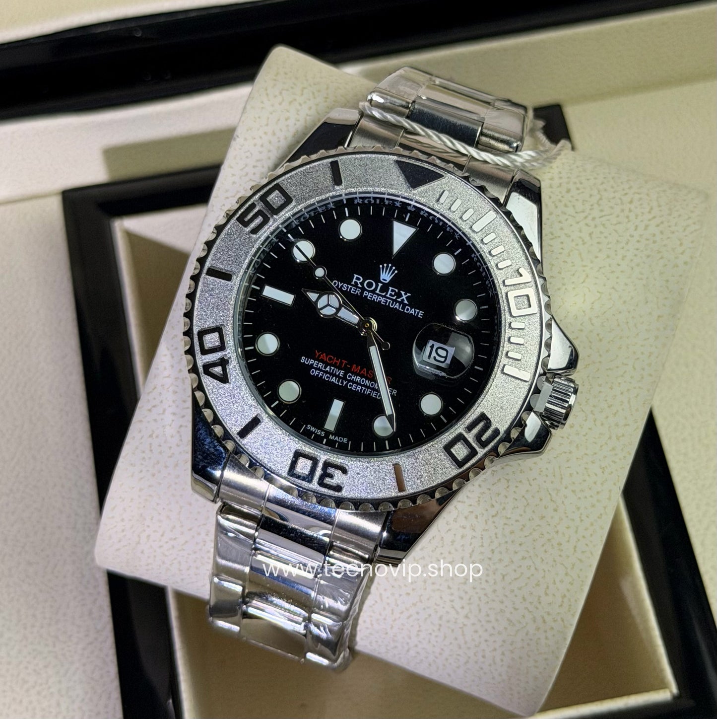 ROLEX YACH-MASTER SILVER AND BLACK SEMIAUTOMÁTICO