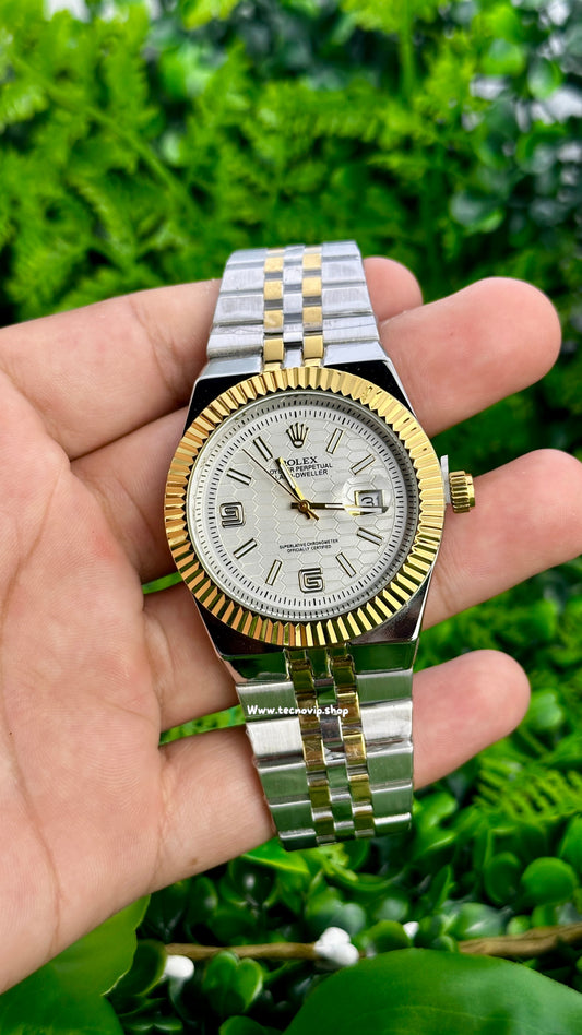 ROLEX LAND DWELLER WHITE COMBINADO