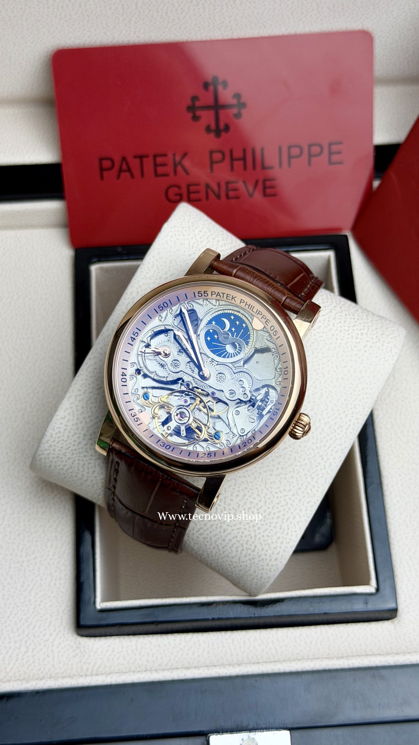 PATEK PHILLIPE SKELETON GOLD  AAA+ (OPCIÓN A FULL SET)