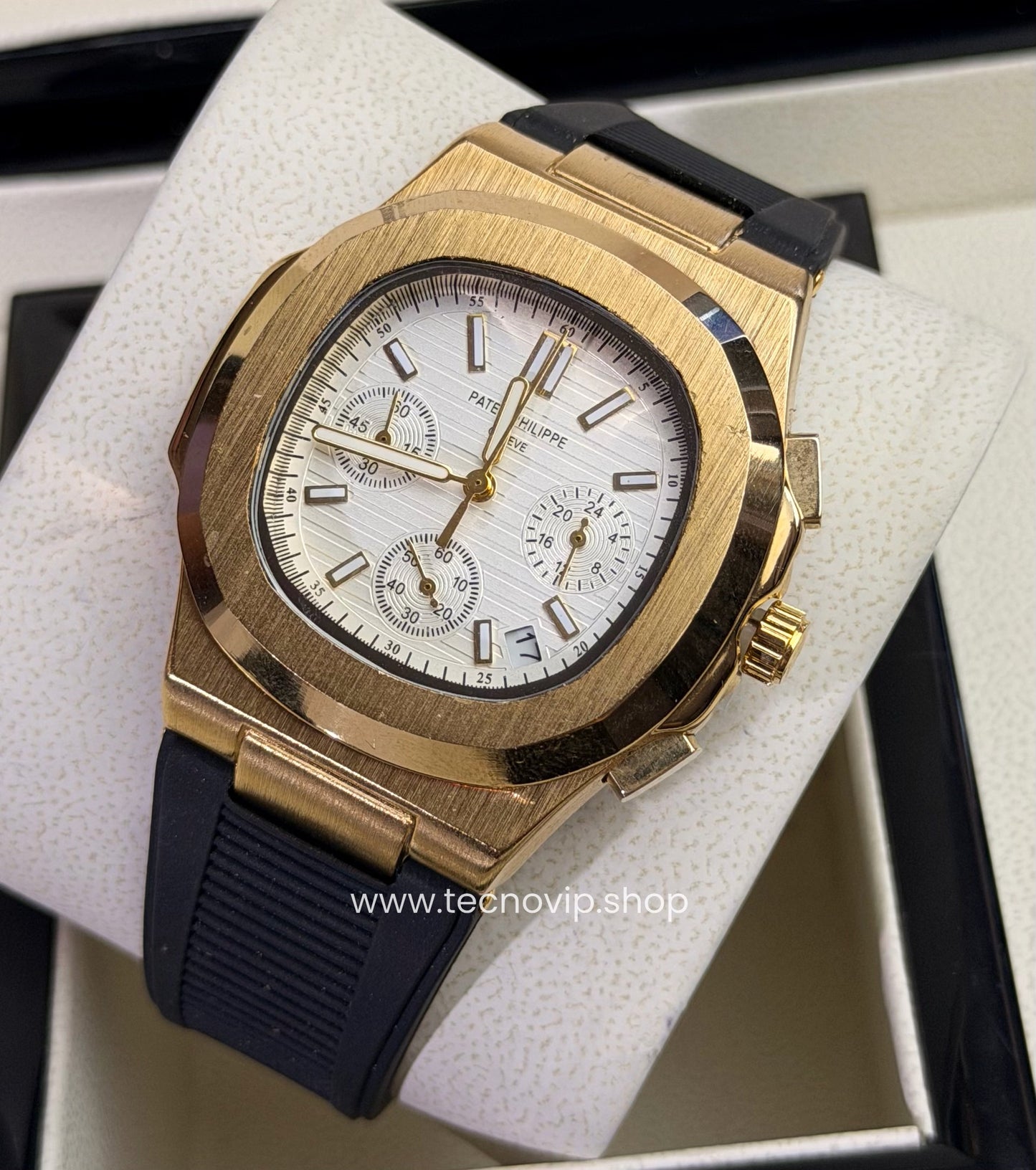 PATEK PHILLIPI CRONOGRAF GOLD SILVER  FLEX