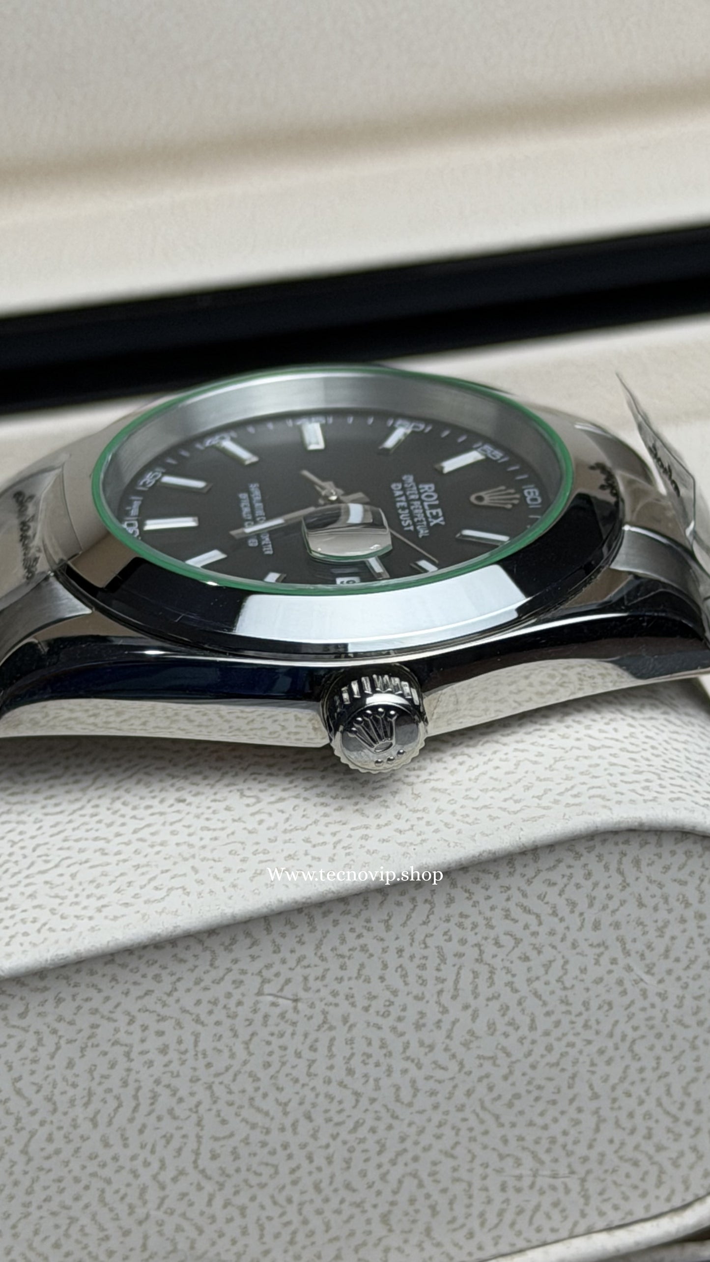 ROLEX MILGAUS SILVER AND BLACK MIYOTA