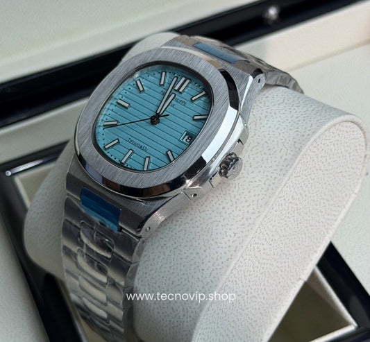 PATEK PHILLIPE NAUTILUS SILVER AND TIFFANY  AAA+ (OPCIÓN A FULL SET)