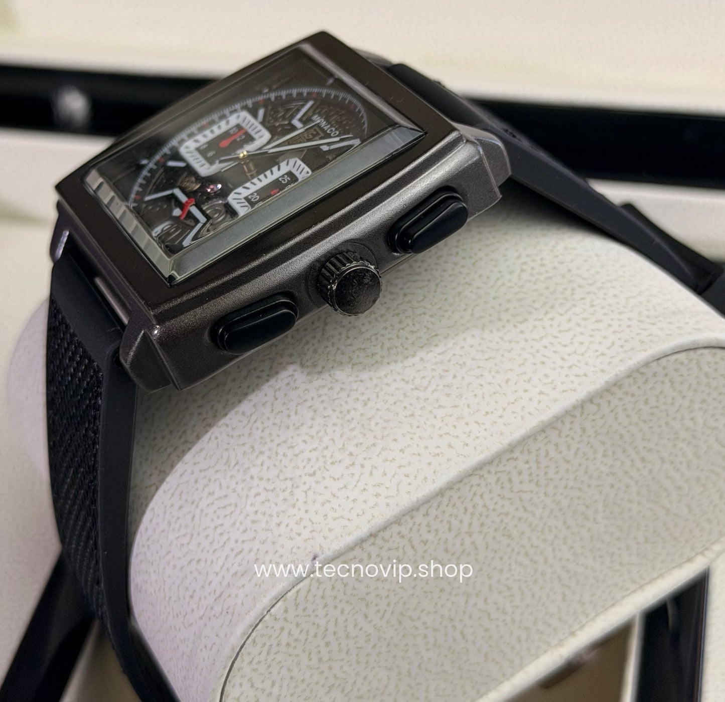 TAG Heuer Monaco Cronógrafo Esqueleto Black Black