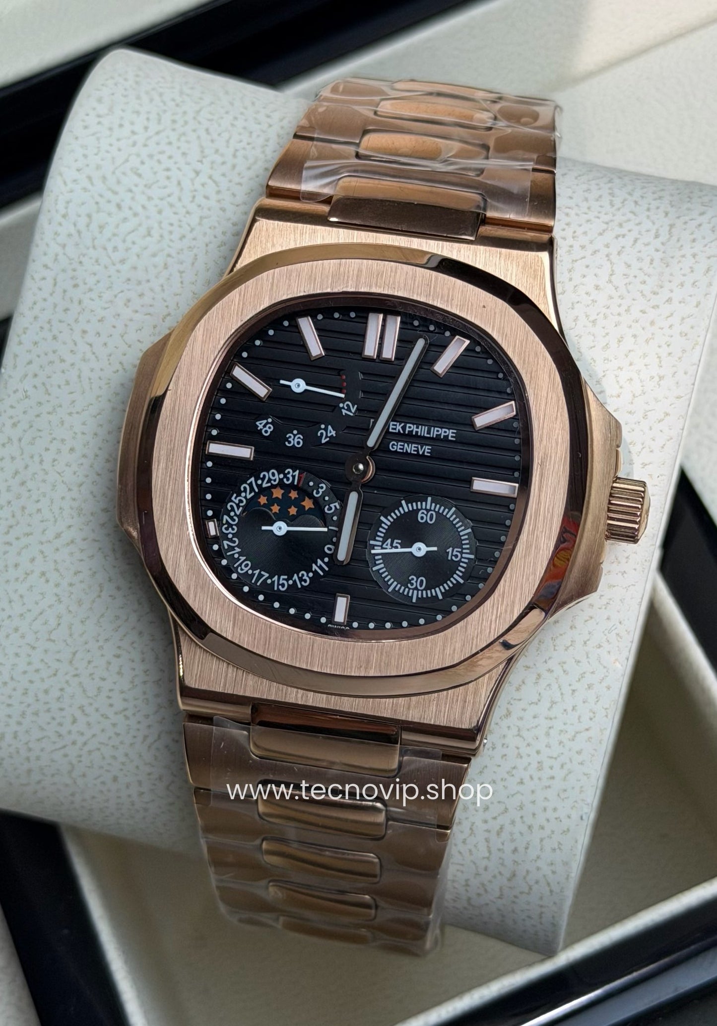 PATEK PHILLIPE NAUTILUS ROSE GOLD MOON PHASES (OPCION A FULL SET)