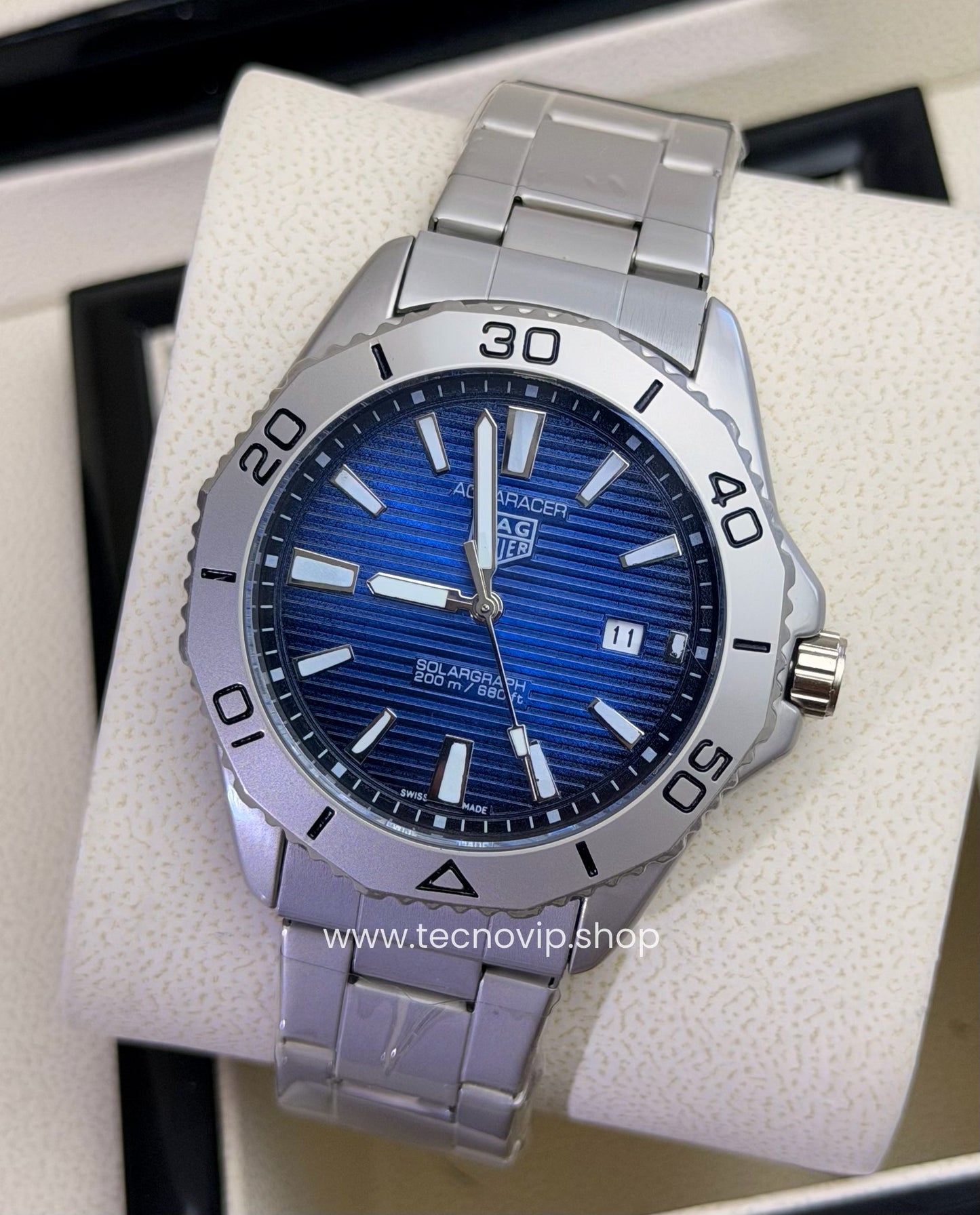 TAG Heuer Aquaracer Professional 200 Titanium Blue degraded Semiautomático