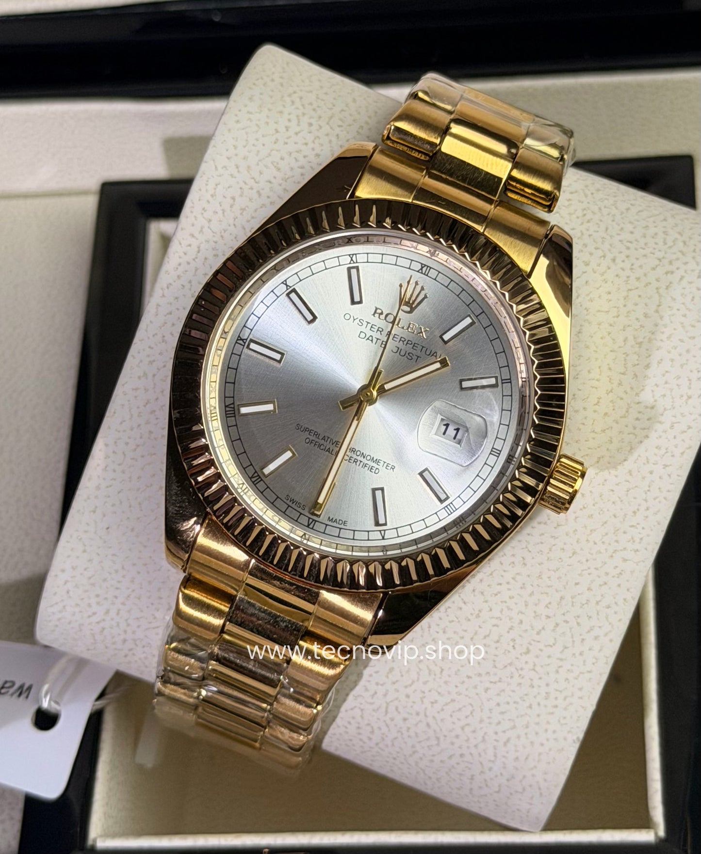 ROLEX DATEJUST GOLD AND WHITE SEMIAUTOMÁTICO