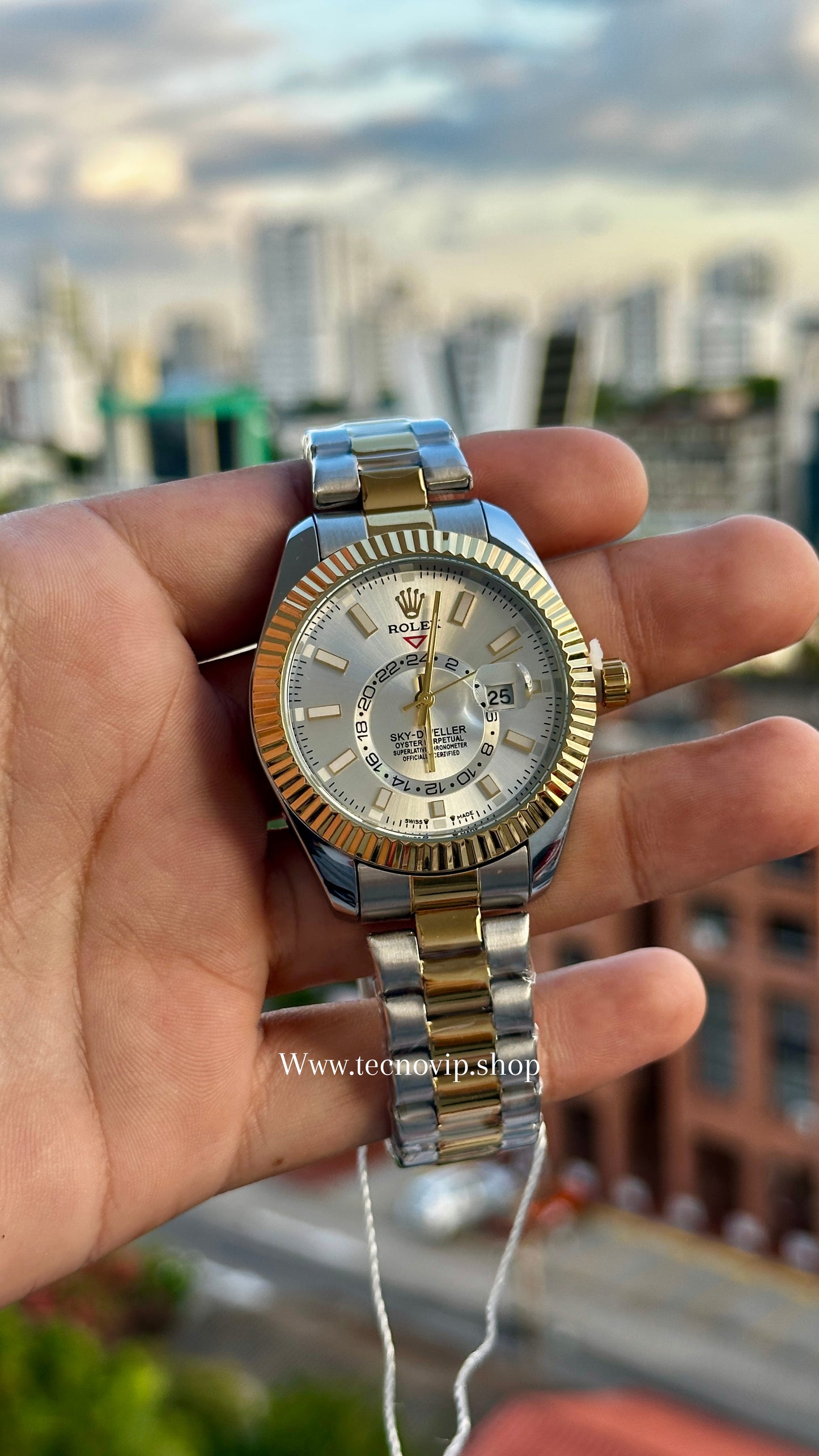 ROLEX SKY DWELLER WHITE COMBINED