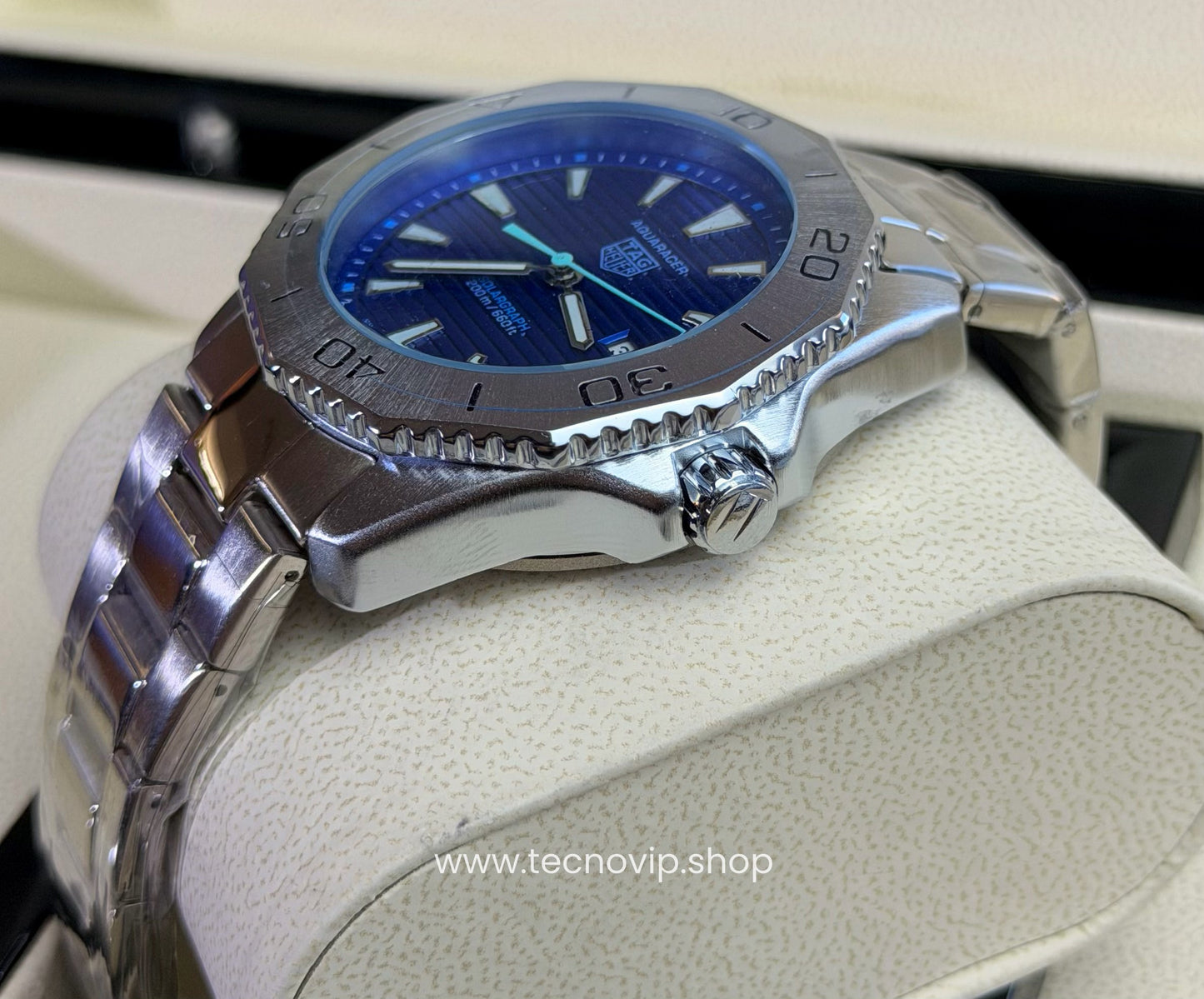 TAG Heuer Aquaracer Professional 200 Silver and Blue Semiautomático