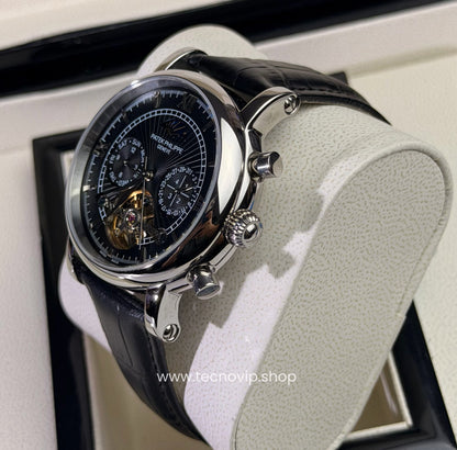 PATEK PHILLIPE COMPLICATION MOONDAY BLACK  AND BLACK SILVER  AAA+ (OPCIÓN A FULL SET)