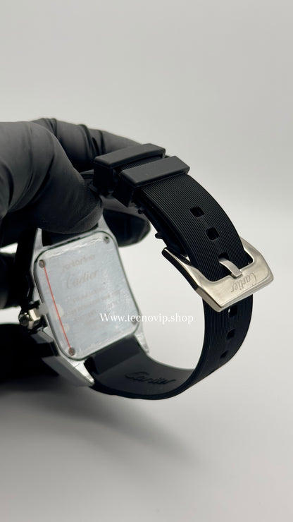 CARTIER SANTOS WHITE AND BALCK