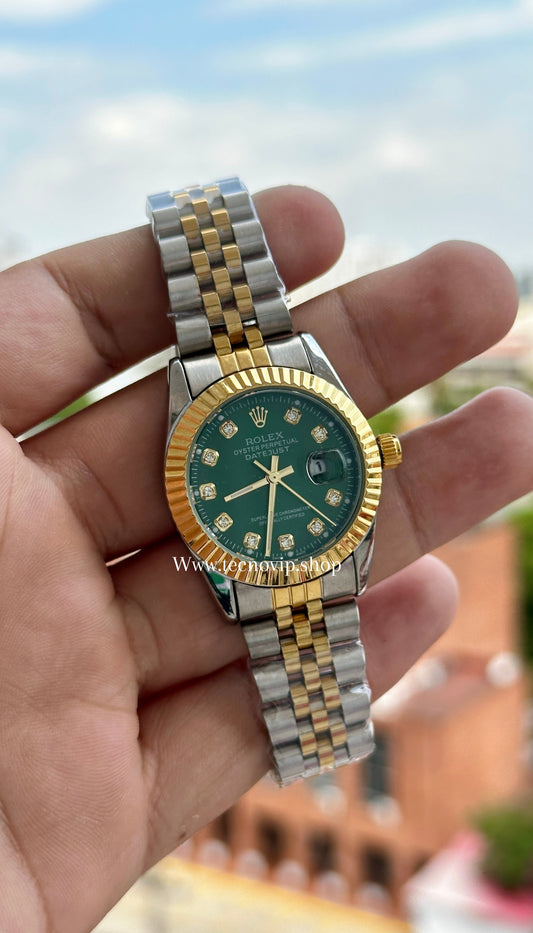 ROLEX PRESIDENCIAL GREEN COMBINADO  (MUJER)