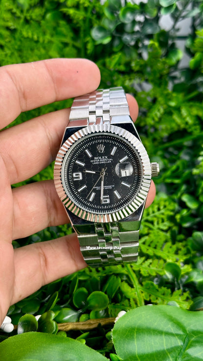 ROLEX LAND DWELLER SILVER AND BLACK