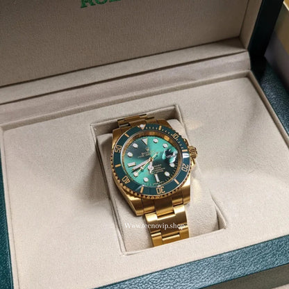 ROLEX SUBMARINER GOLD AND GREEN FULL SET AAA