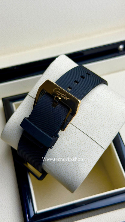 CARTIER SANTOS 100 WHITE GOLD BLACK