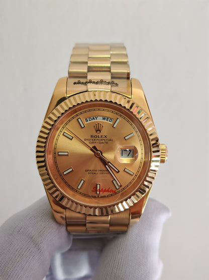 ROLEX DAY DATE GOLD AND GOLD AAA ESTRIADO