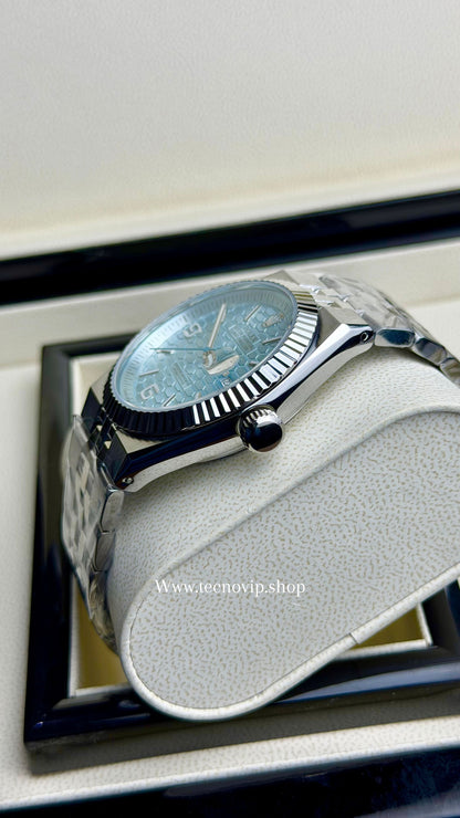 ROLEX LAND DWELLER SILVER AND TIFFANY SEMIAUTOMÁTICO