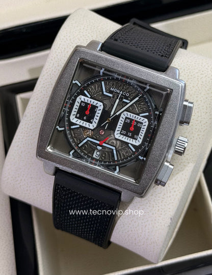 TAG Heuer Monaco Cronógrafo Esqueleto Black Silver