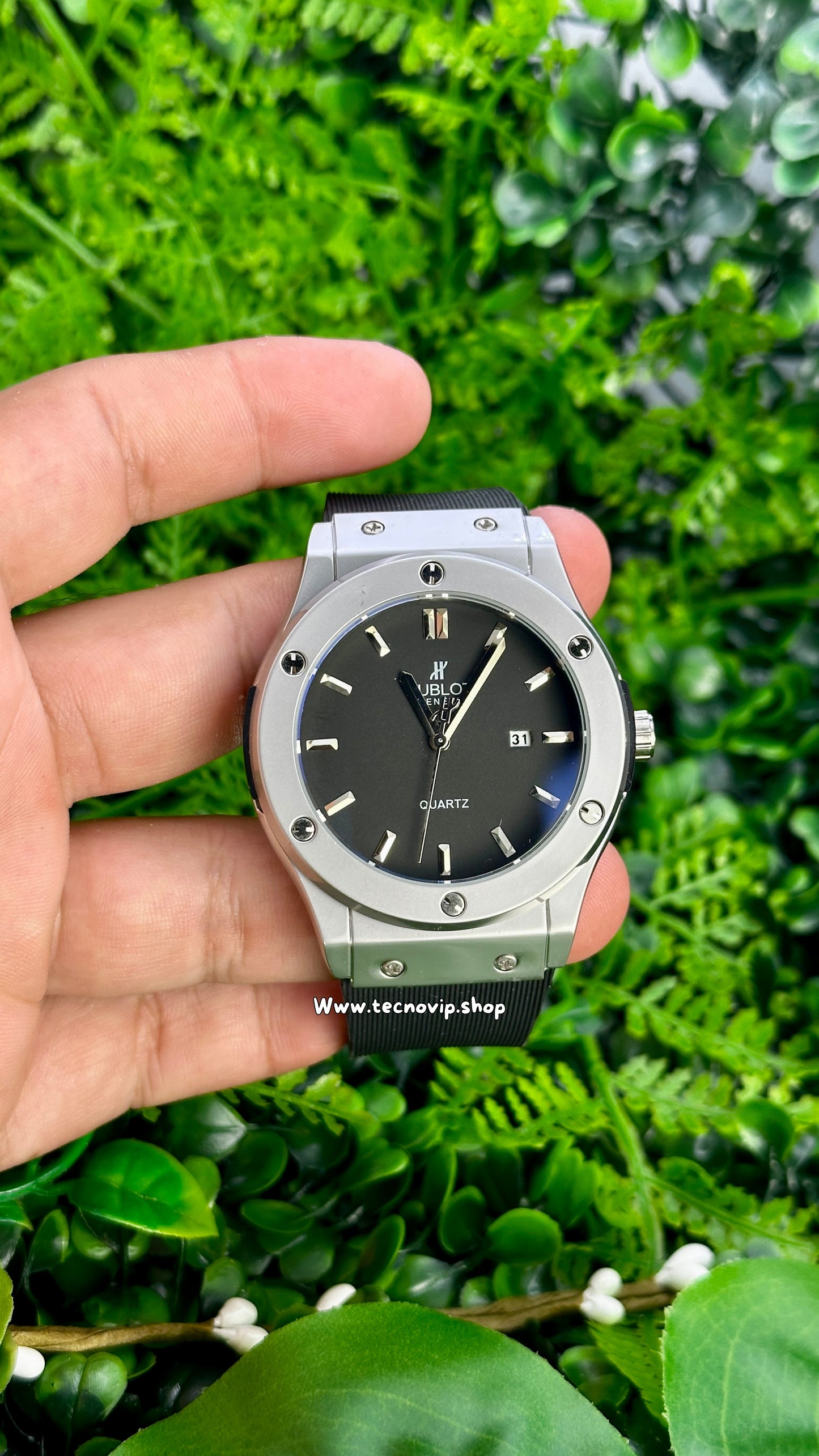 HUBLOT SILVER AND BLACK