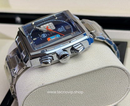TAG Heuer Monaco Chronograph x Gulf Silver and Blue