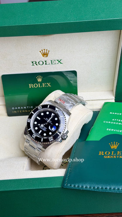 ROLEX SUBMARINER SILVER AND BLACK AAA+ (OPCIÓN A FULL SET)