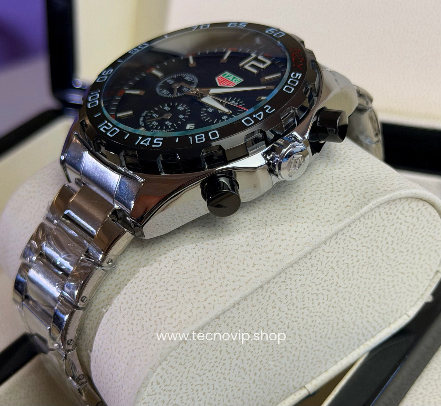 TAG Heuer Formula 1 Chronograph Indy 500 Silver and Black