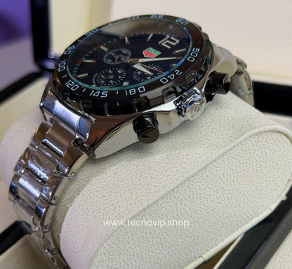 TAG Heuer Formula 1 Chronograph Indy 500 Silver and Black