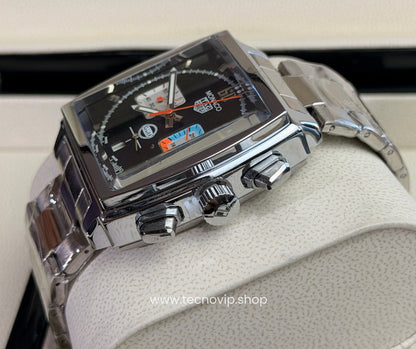 TAG Heuer Monaco Chronograph x Gulf Silver and Black