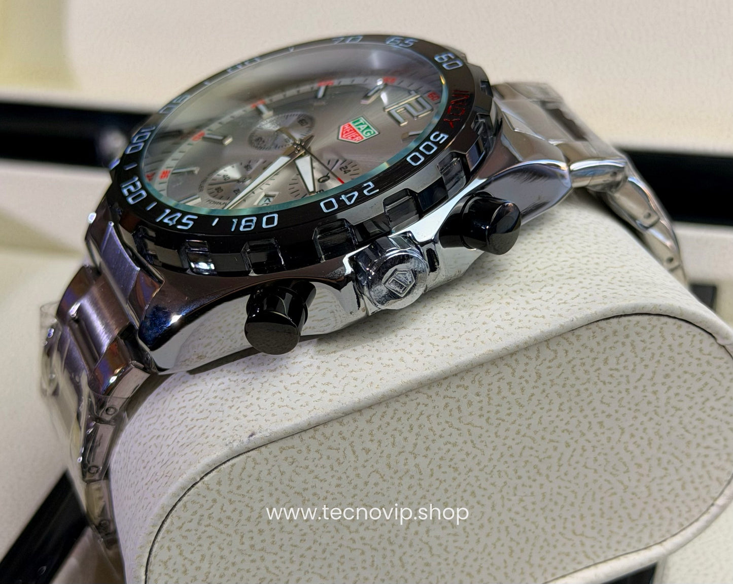 TAG Heuer Formula 1 Chronograph Indy 500 Silver and White Black
