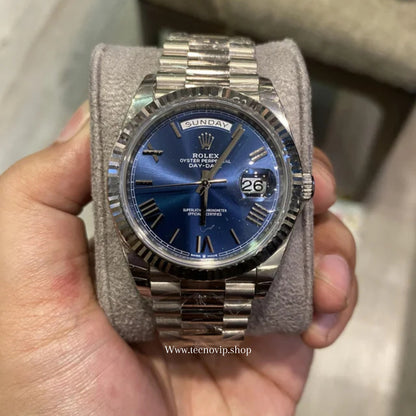 ROLEX DAYDATE SILVER AND BLUE FULL SET AAA+