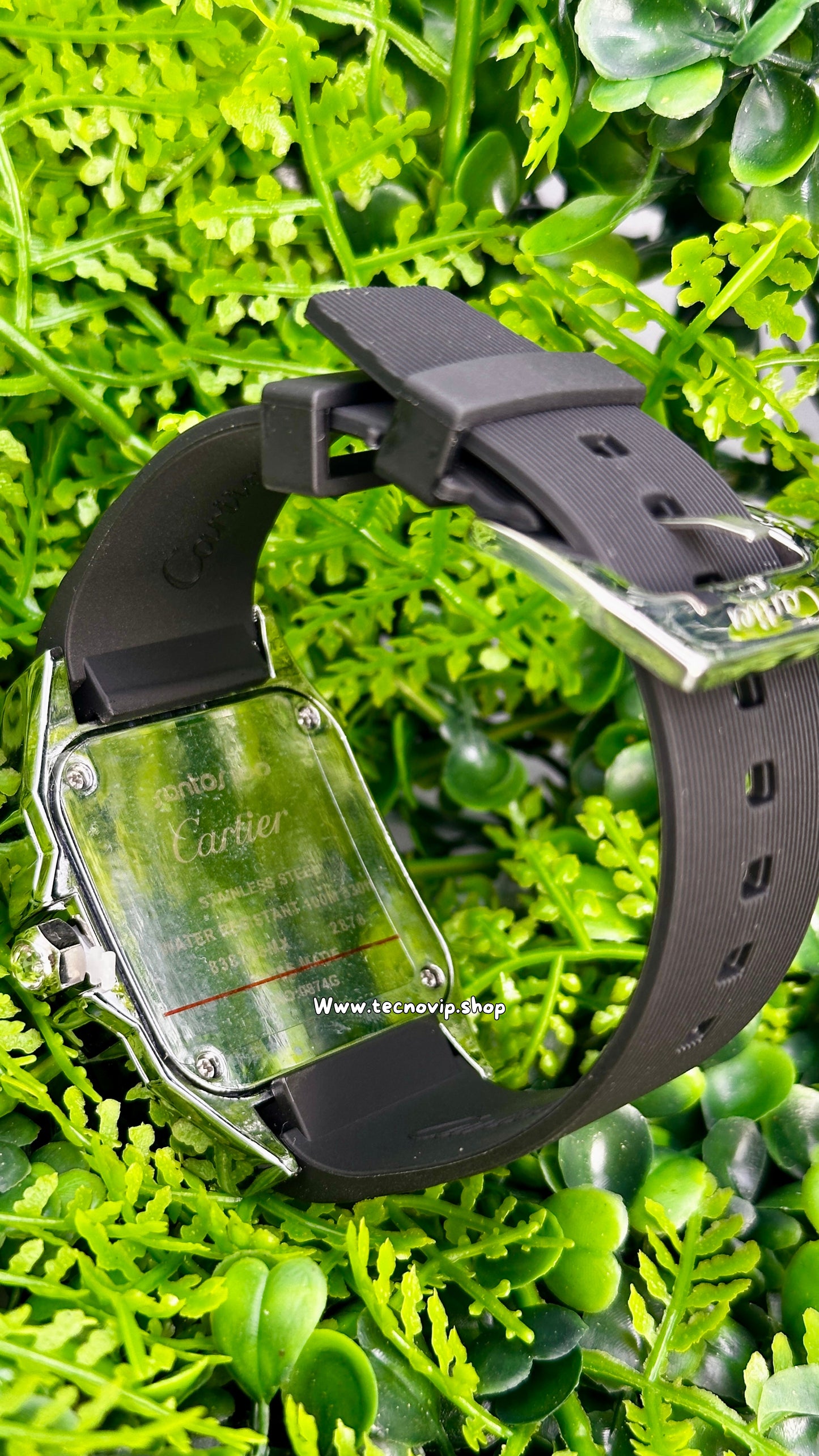 CARTIER SANTOS SILVER BLACK BLACK