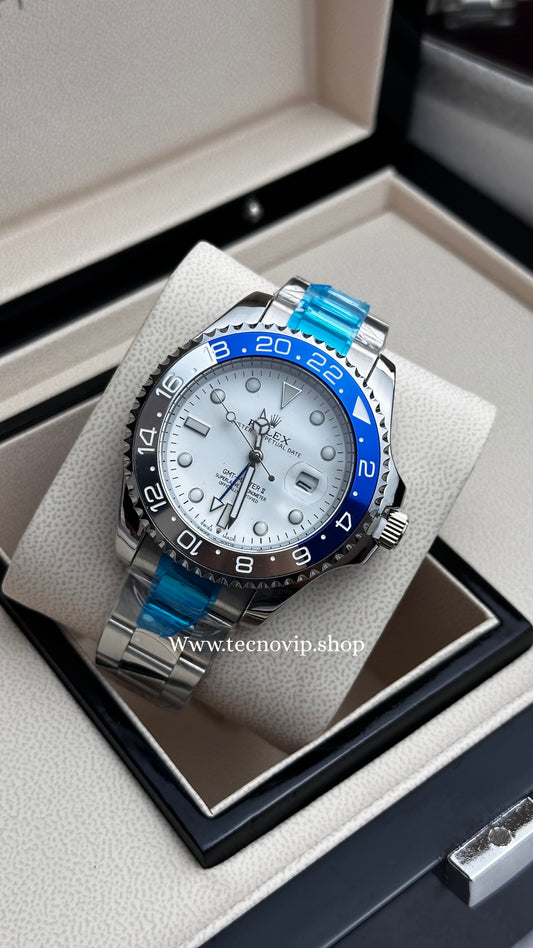 ROLEX GMT-MÁSTER WHITE SILVER/BLUE