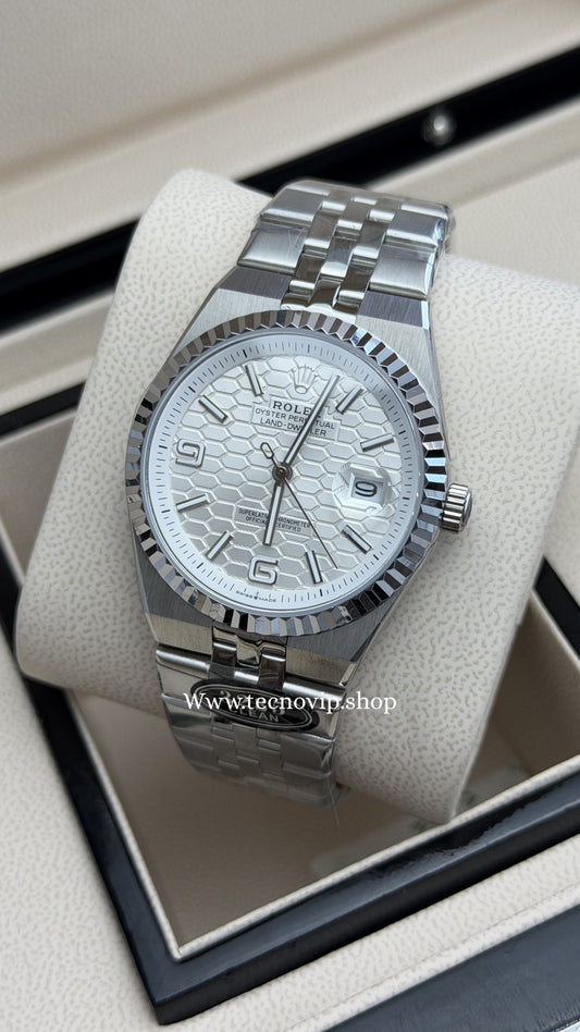 ROLEX LAND DWELLER SILVER AND WHITE  AAA+ (OPCIÓN A FULL SET)