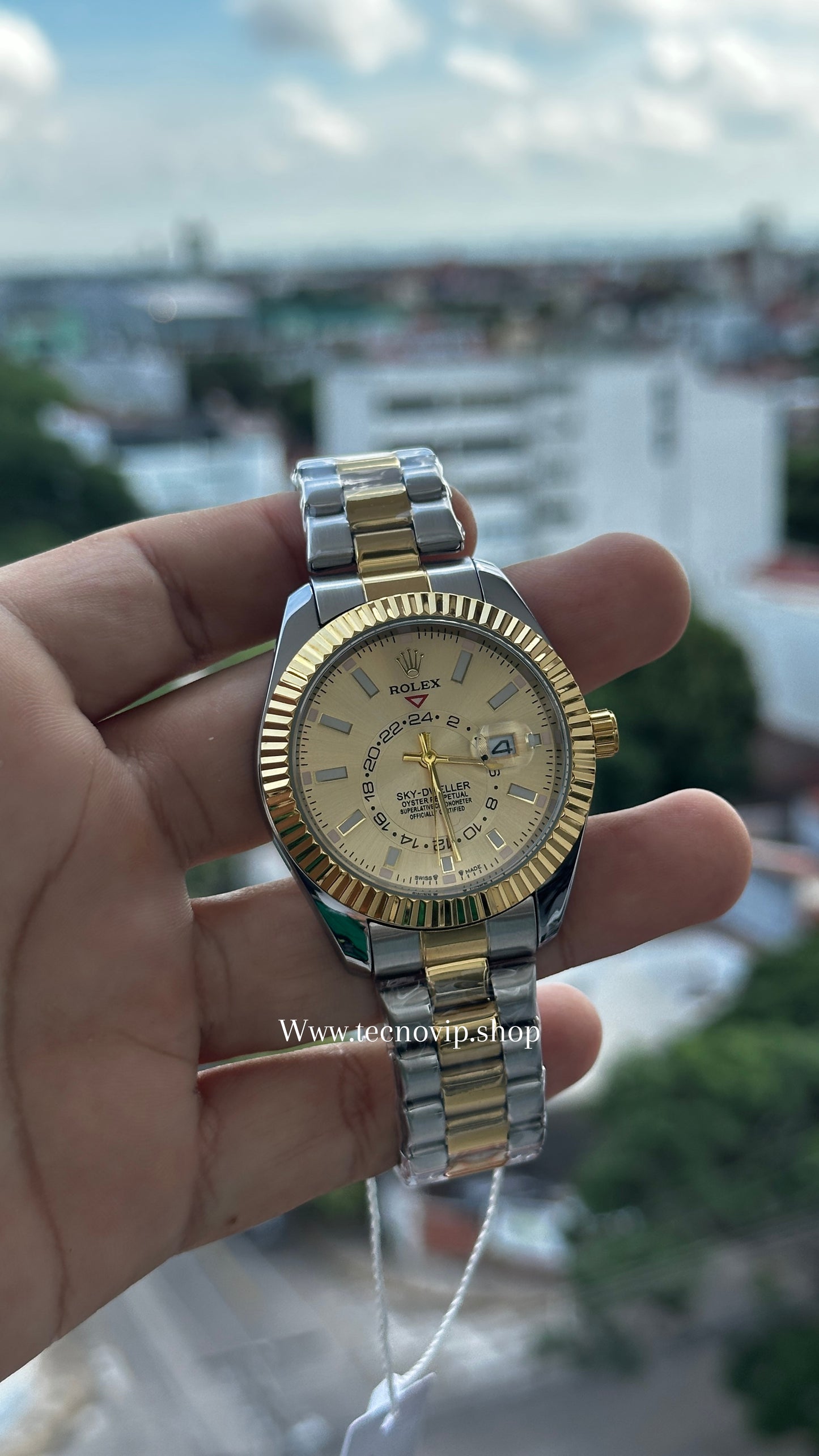 ROLEX SKY DWELLER GOLD COMBINED SEMIAUTOMÁTICO
