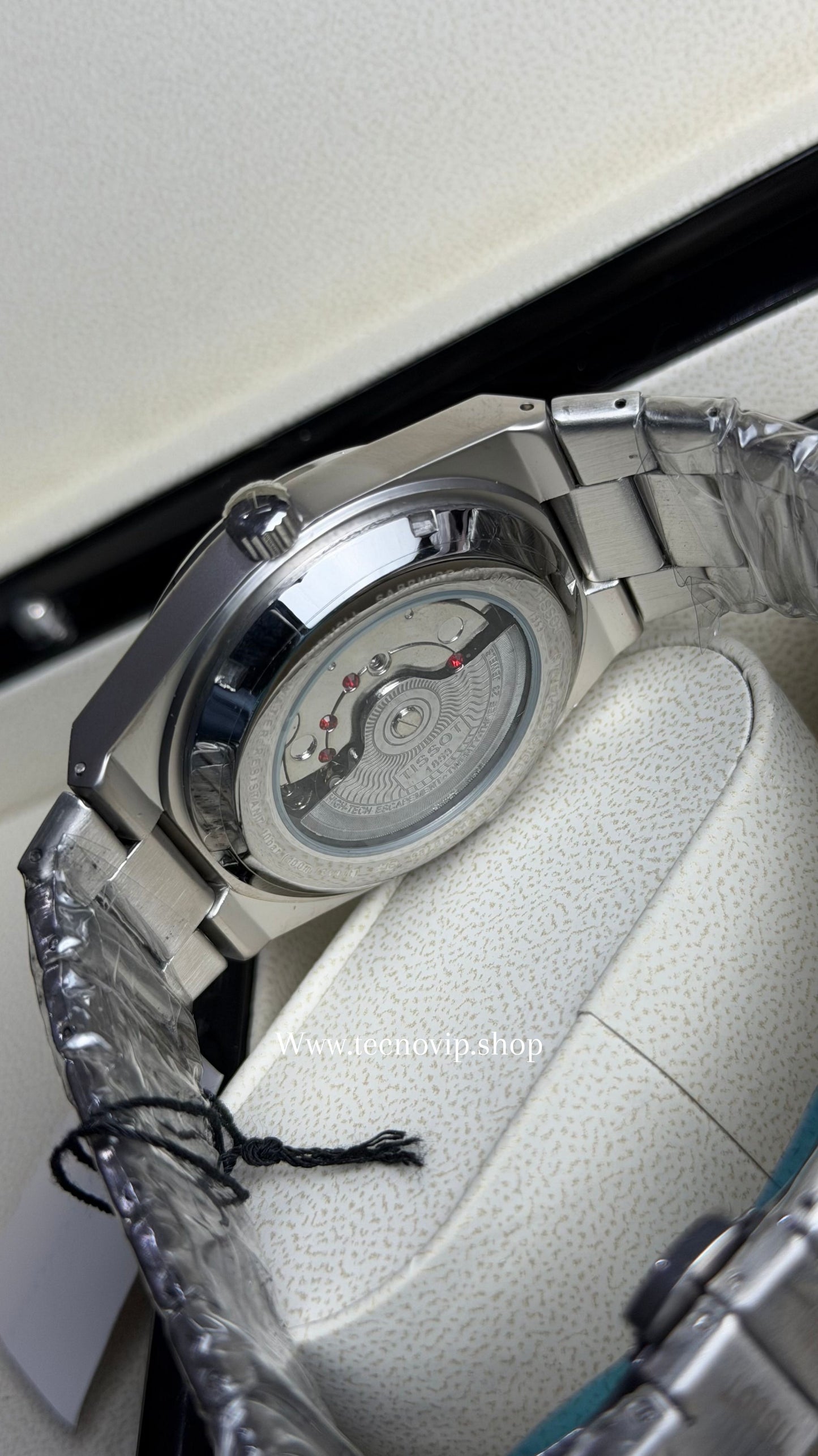 TISSOT PRX SILVER AND WHITE OPENBACK SEMIAUTOMÁTICO