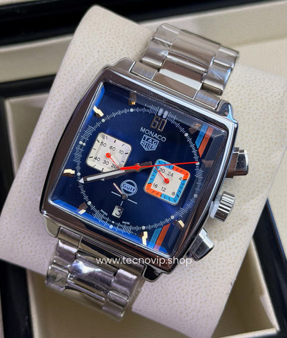 TAG Heuer Monaco Chronograph x Gulf Silver and Blue