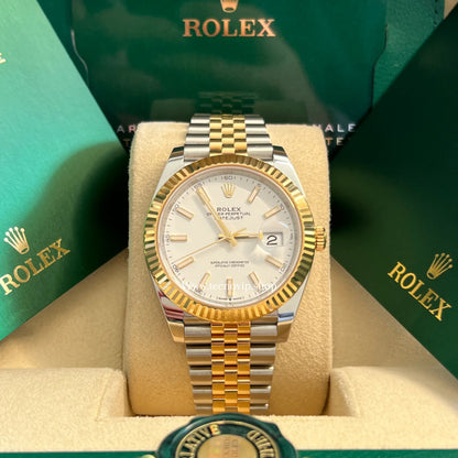ROLEX DATEJUST WHITE COMBINED  FULL SET AAA