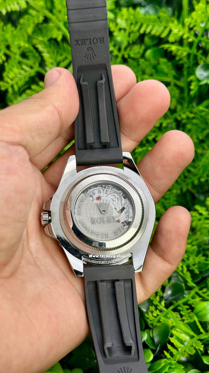 ROLEX YACHT-MASTER OYSTERFLEX SILVER AND GREEN SEMIAUTOMÁTICO