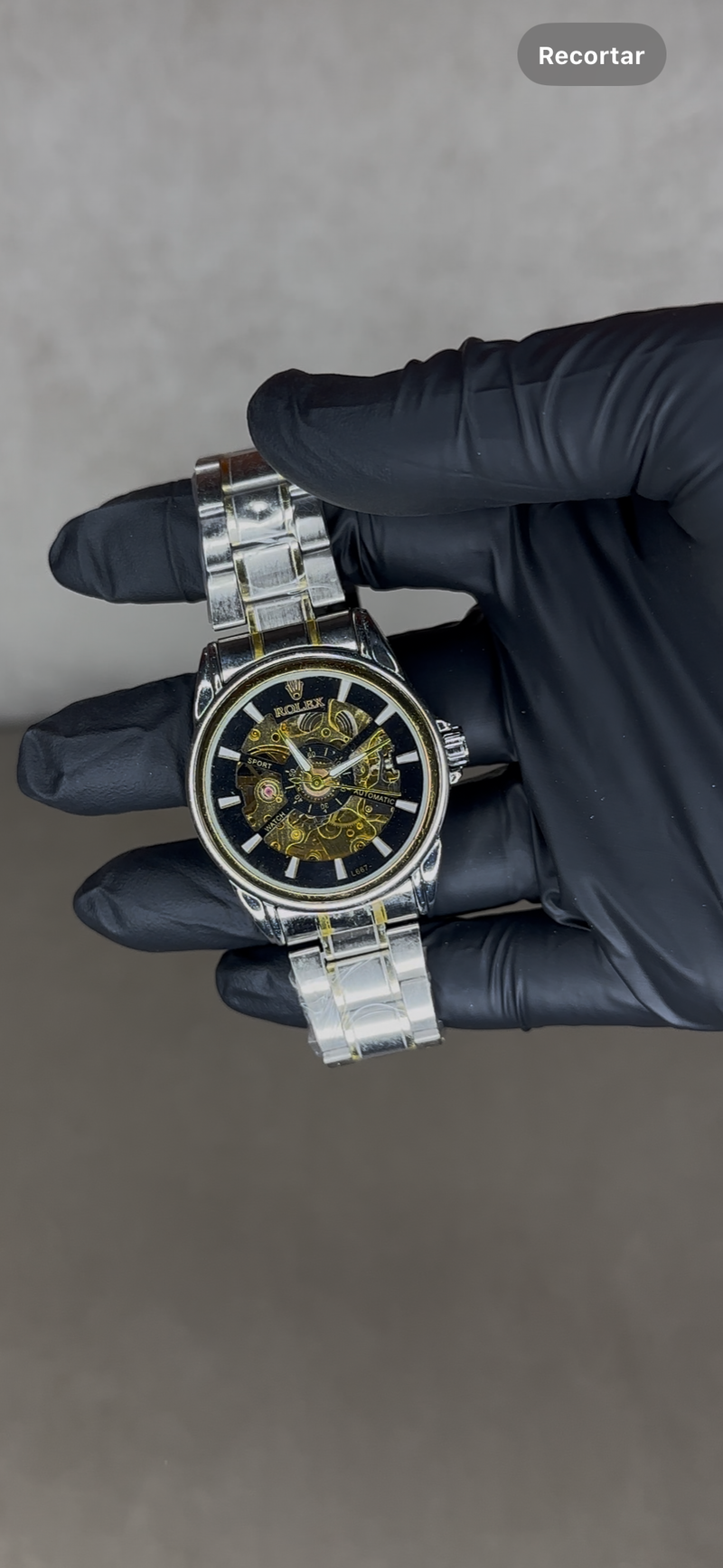 ROLEX SKELETON PLATA (AUTOMATICO) OF