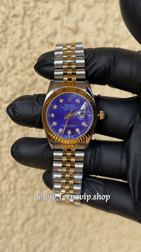 ROLEX PRESIDENCIAL BLUE COMBINADO (MUJER)