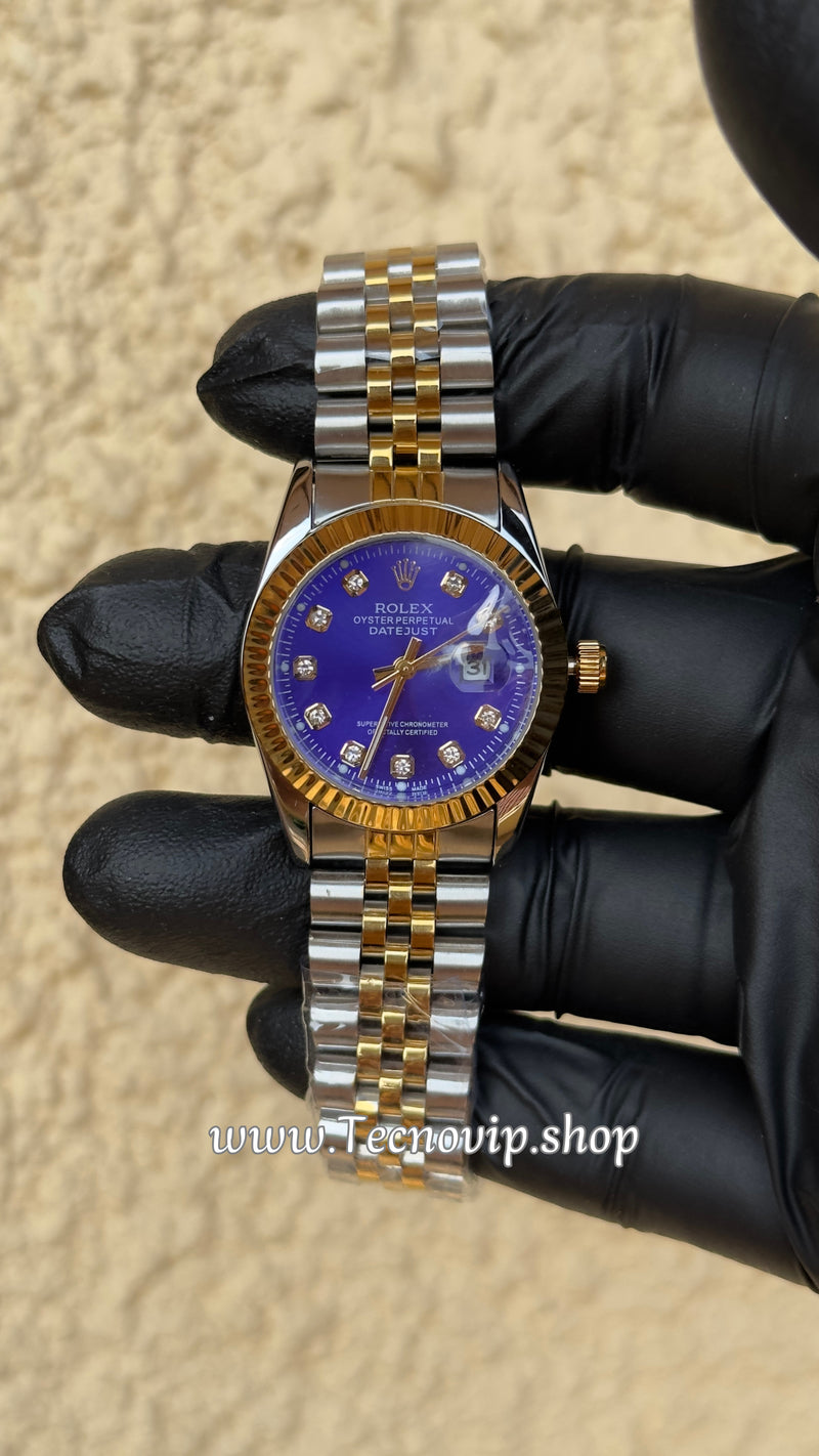 ROLEX PRESIDENCIAL BLUE COMBINADO (MUJER)