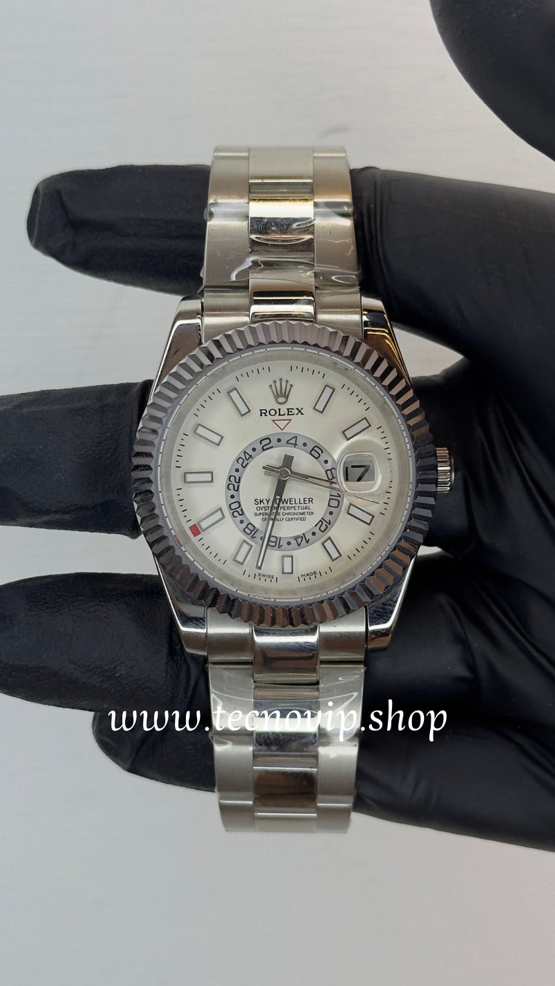 ROLEX SKY-DWELLER  SILVER AND WHITE AAA