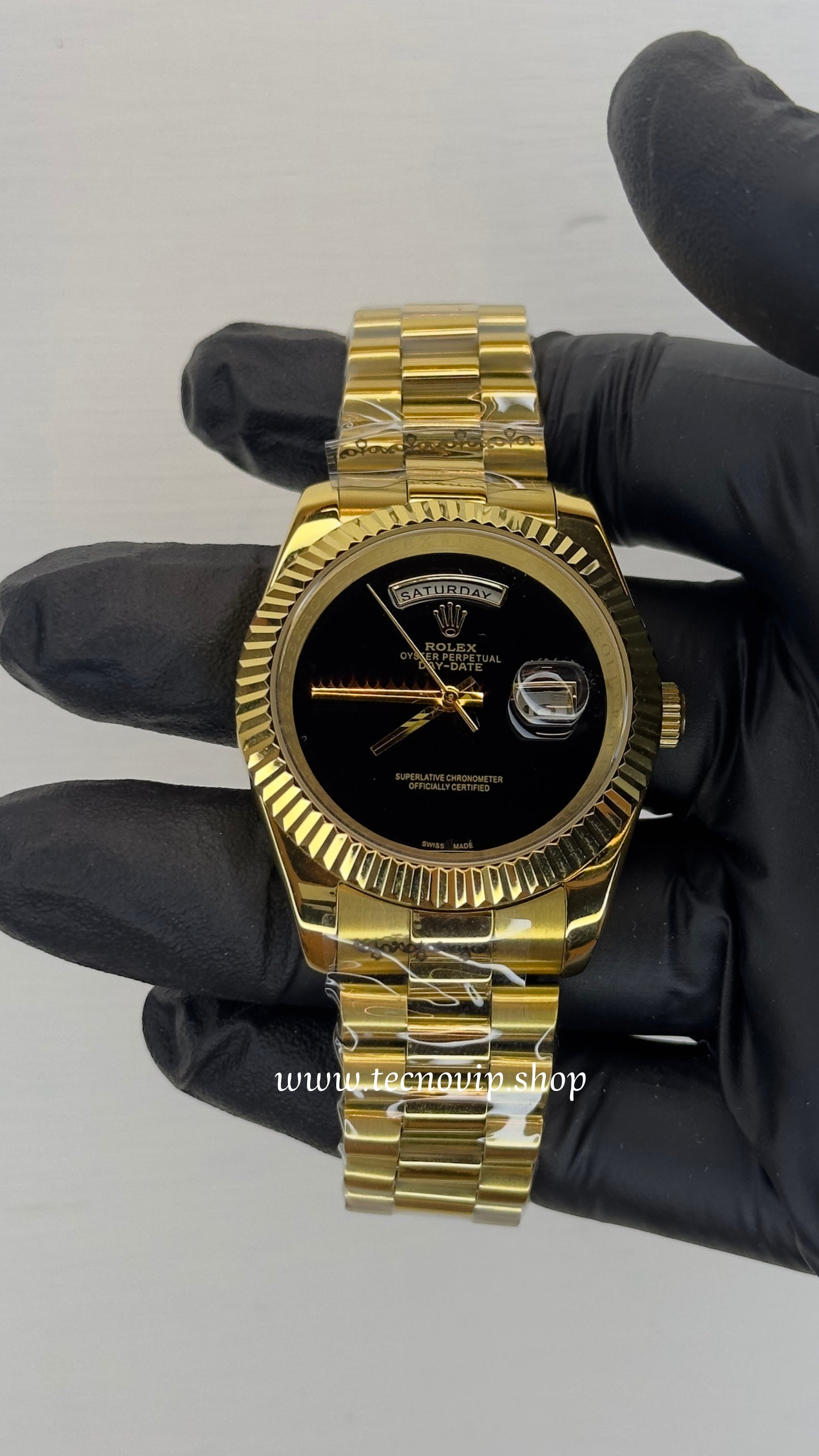 ROLEX DAY DATE GOLD AND BLACK FULL SET AAA