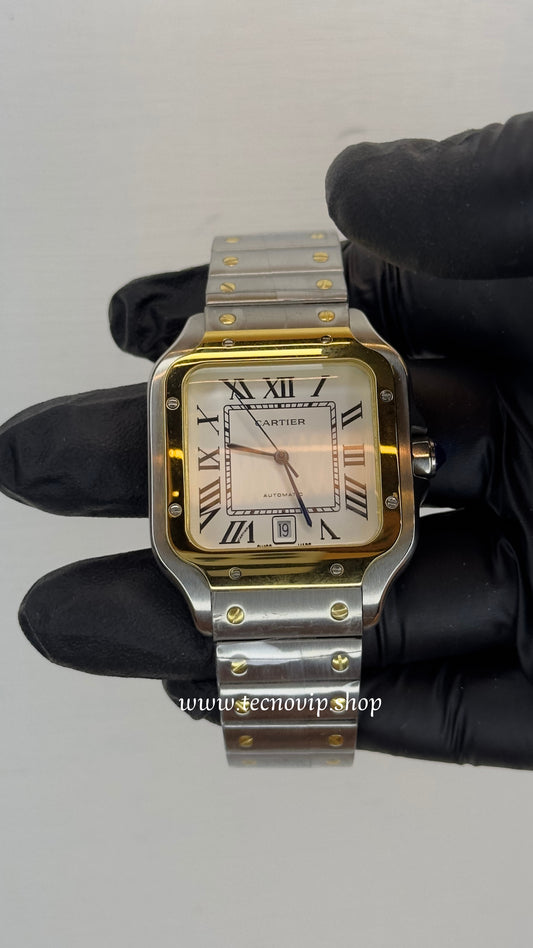 CARTIER SANTOS WHITE COMBINADO AAA+ FULL SET
