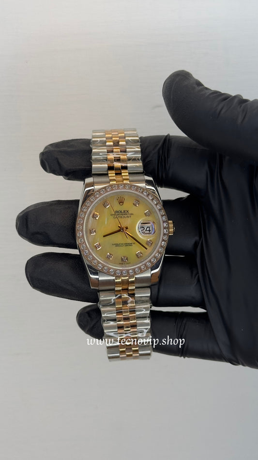 ROLEX DATE JUST STONE YELLOW AAA(MUJER) FULL SET